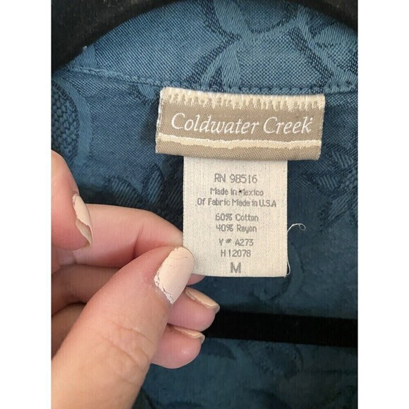 Coldwater Creek Medium women's mixed embroidered button up jacket - Picture 3 of 3